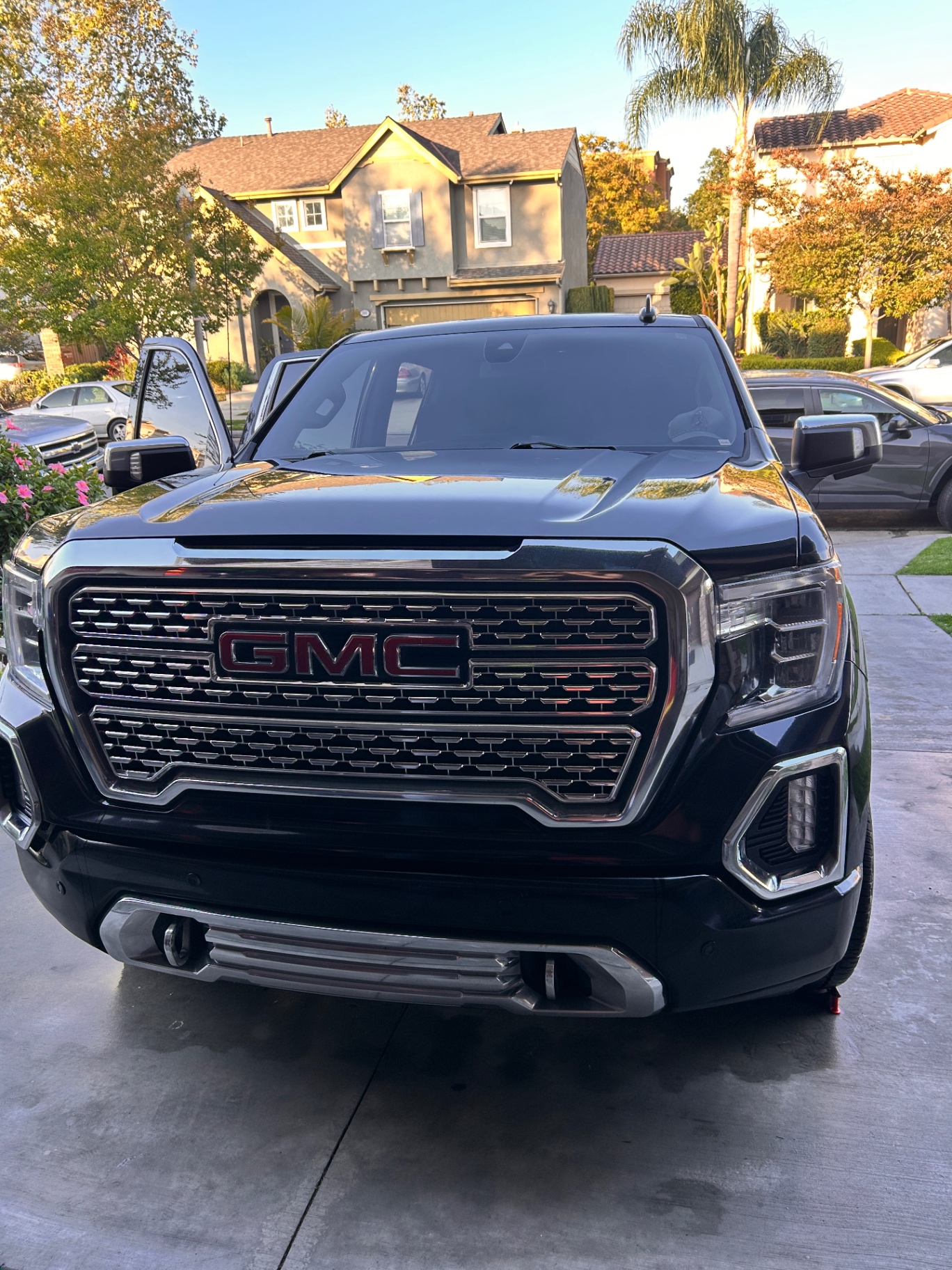 GMC Denali front grille after full exterior detail